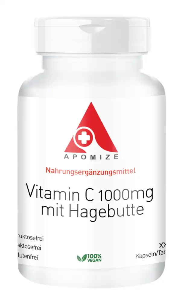 Vitamin C 1000mg mit Hagebutte
