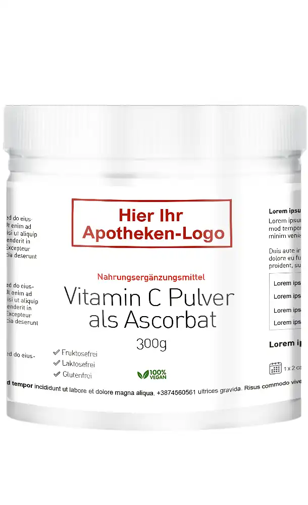 Vitamin C Pulver als Ascorbat