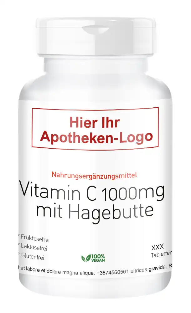 Vitamin C 1000mg mit Hagebutte