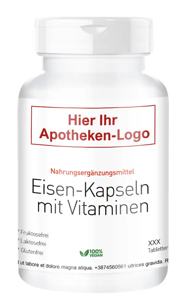 Eisen-Kapseln mit Vitaminen